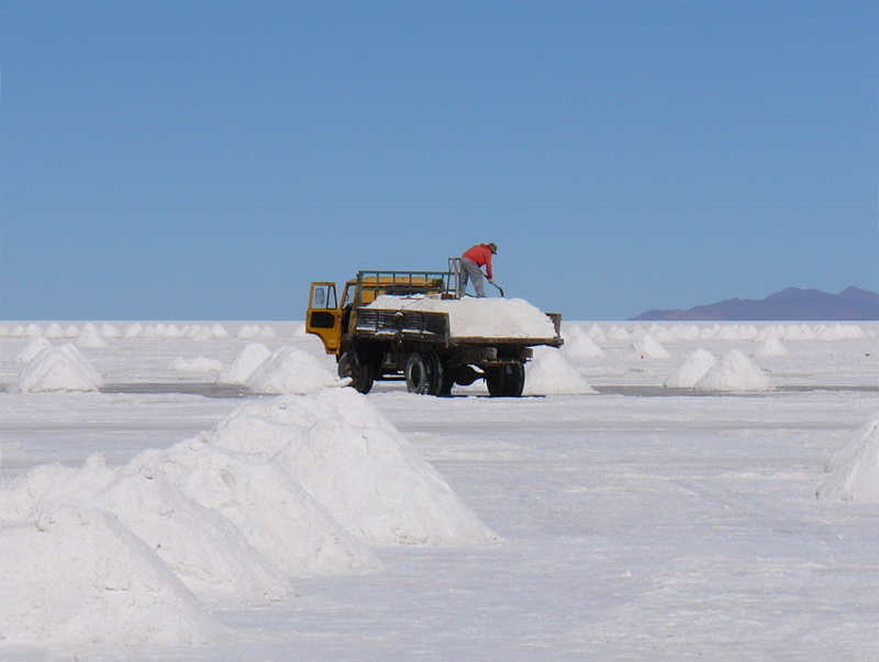 sea salt processing with salt harvesting machine