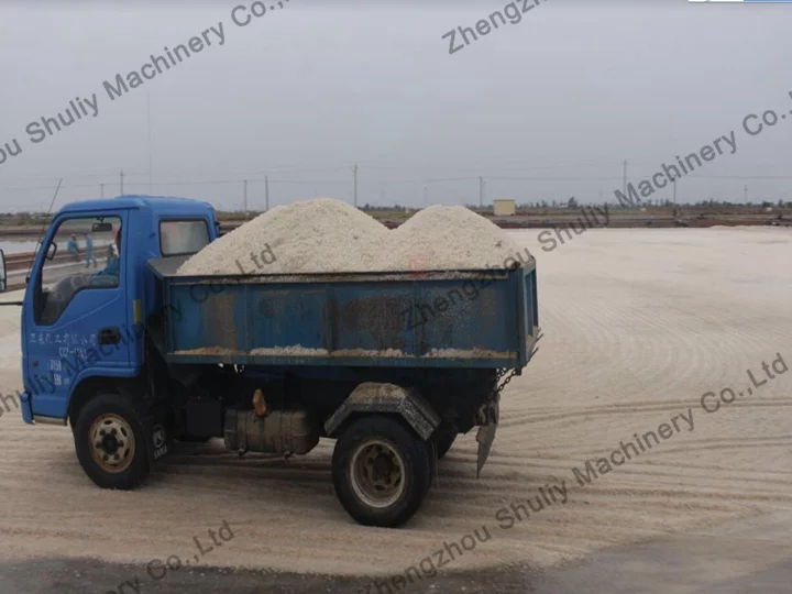 Commercial salt transport truck